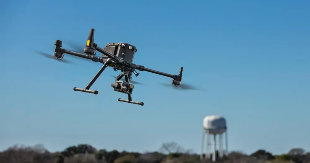 An example image of the SFRS drone in flight.