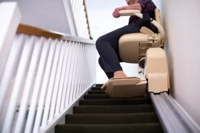 Women using a stairlift