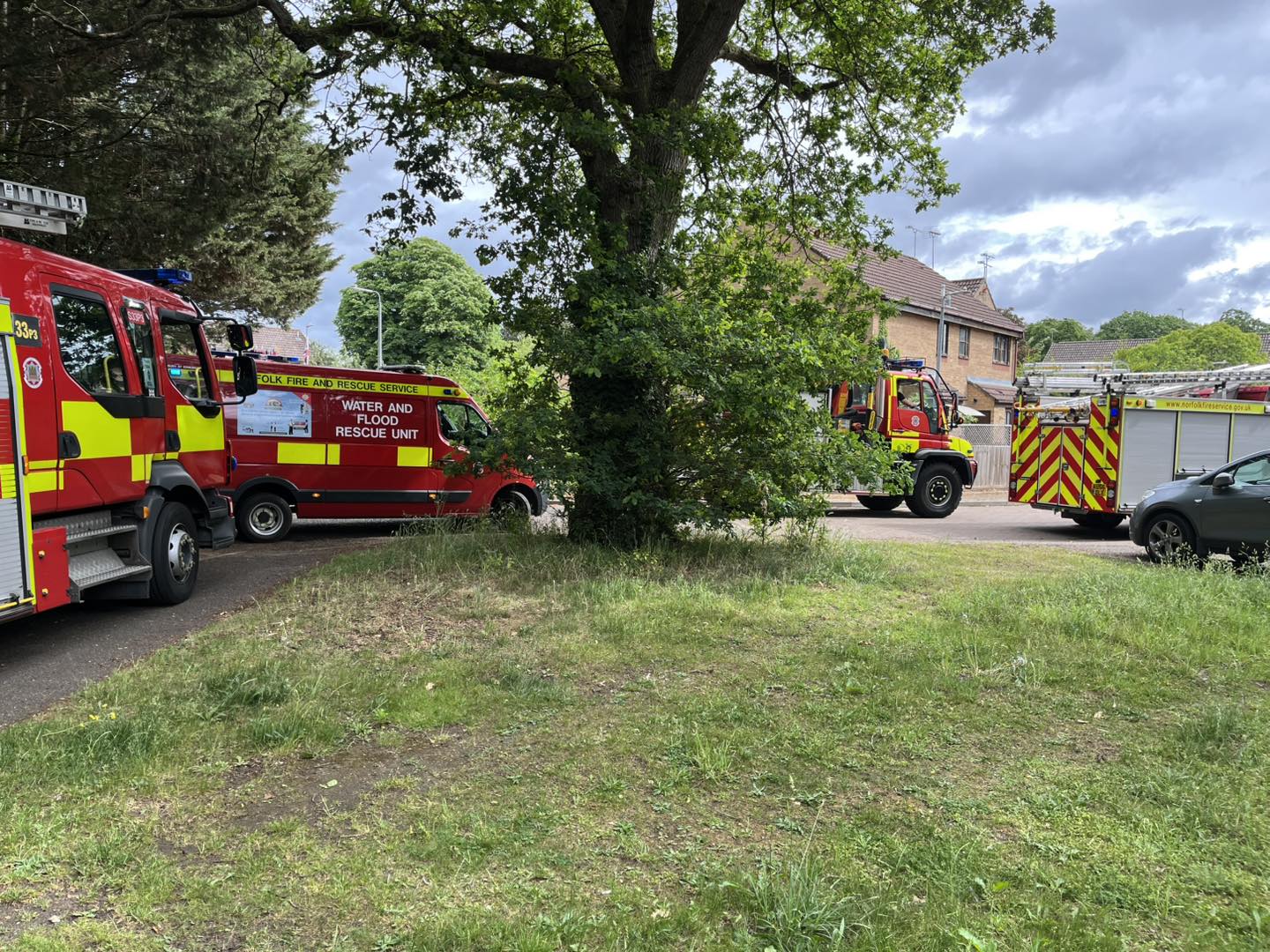 Crews attended from both Suffolk and Norfolk 
