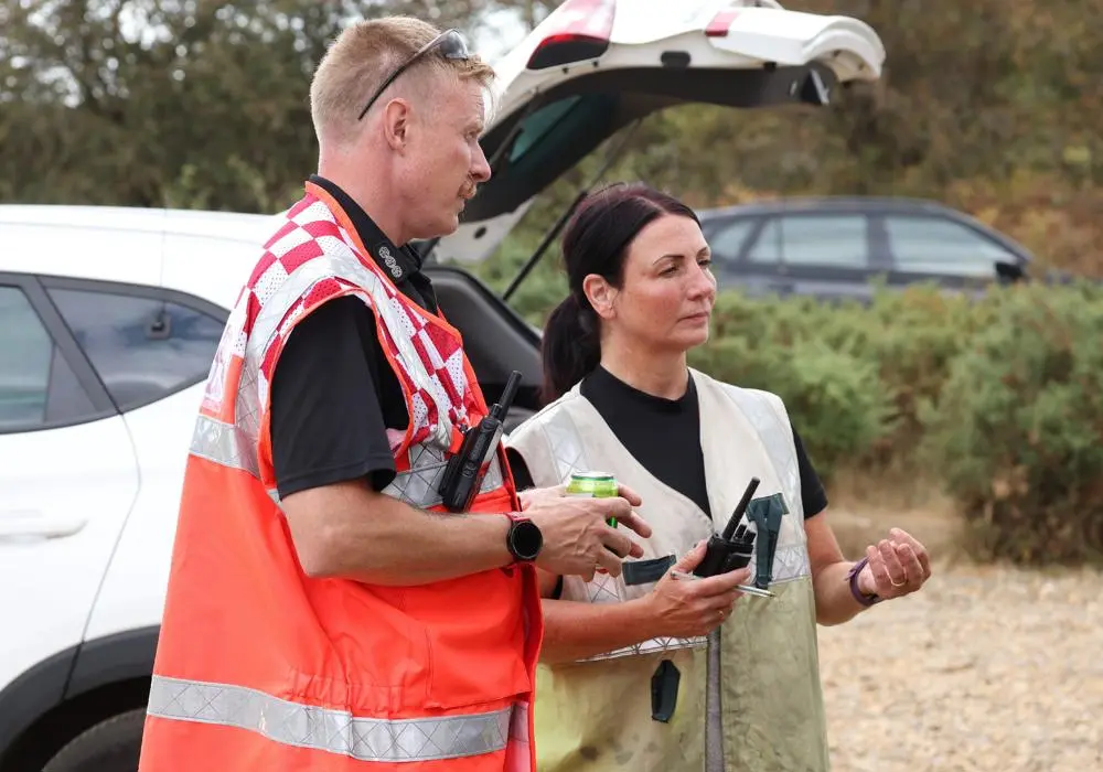 two emergency responders in discussion