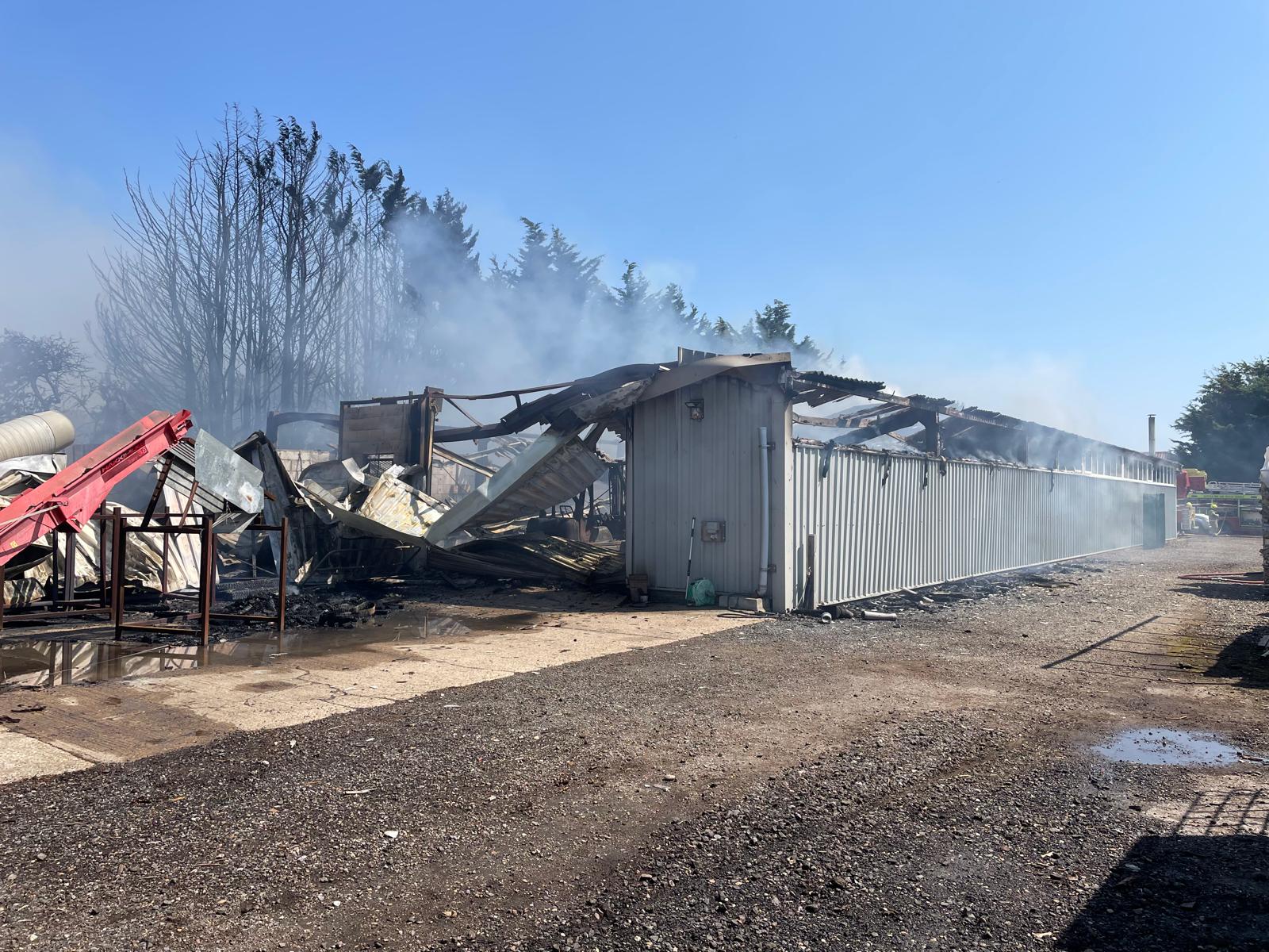 The damage caused by the fire 