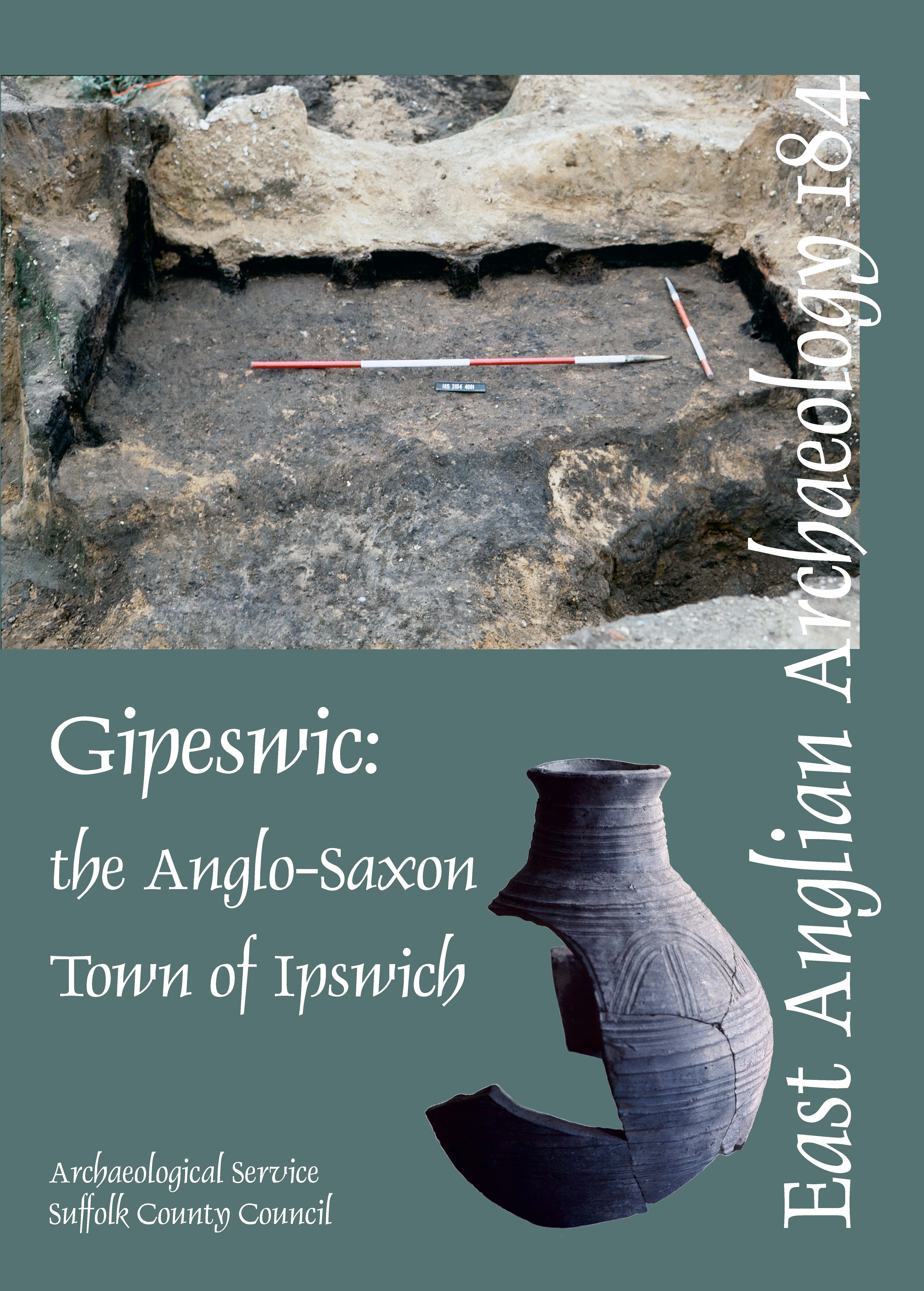cover of the book showing with pictures of an excavation site and a reconstructed pot