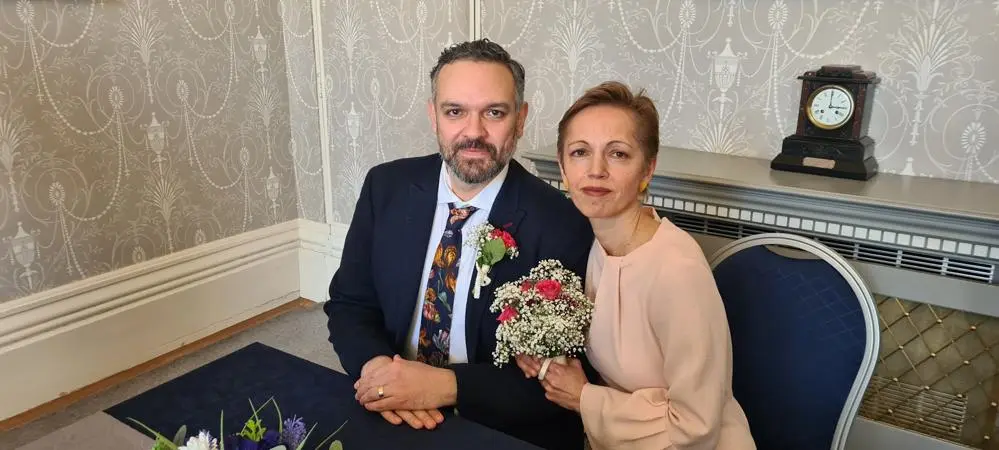 couple in the new ceremony room