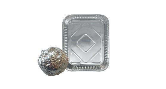 Aluminium foil and tray