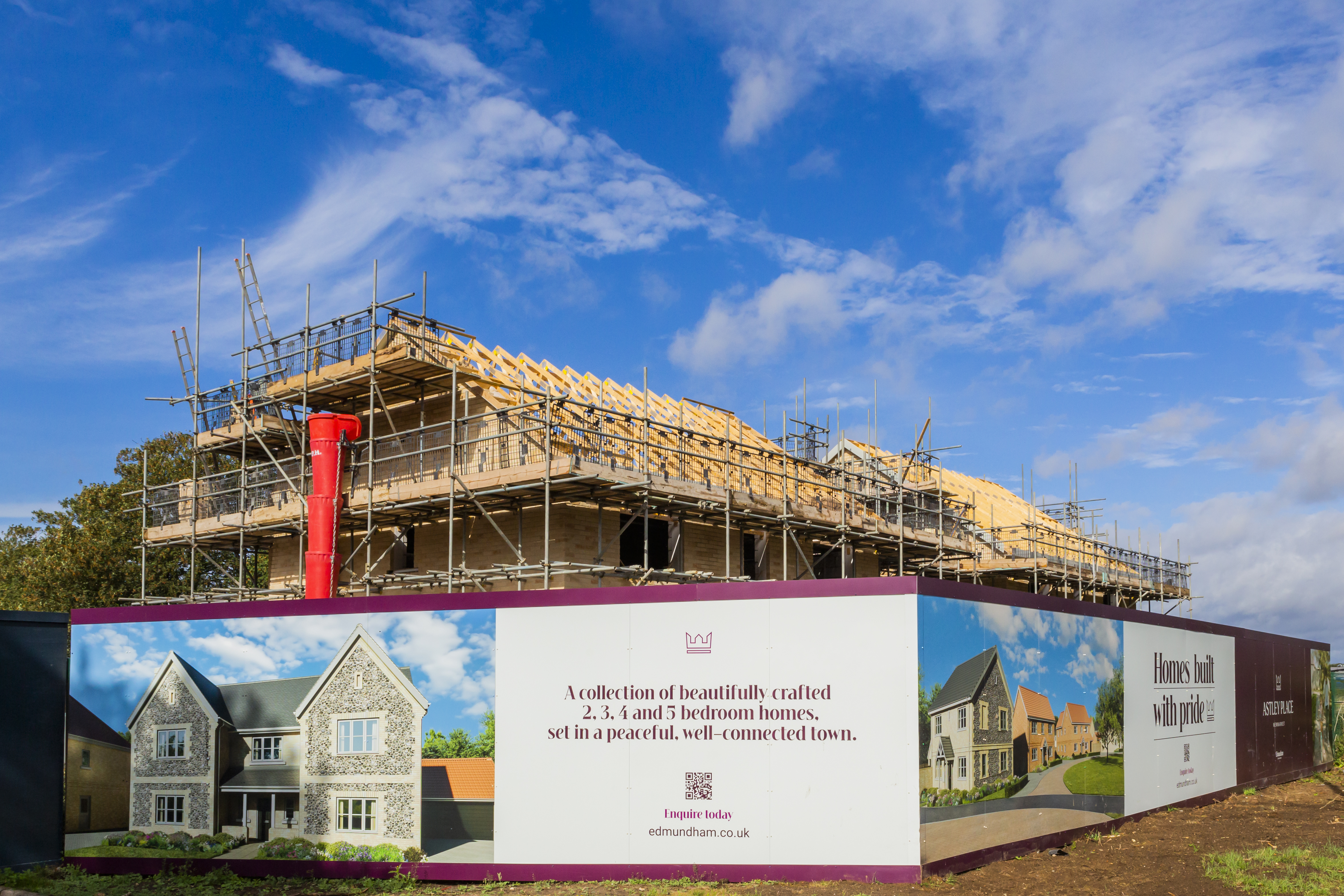two new houses under construction