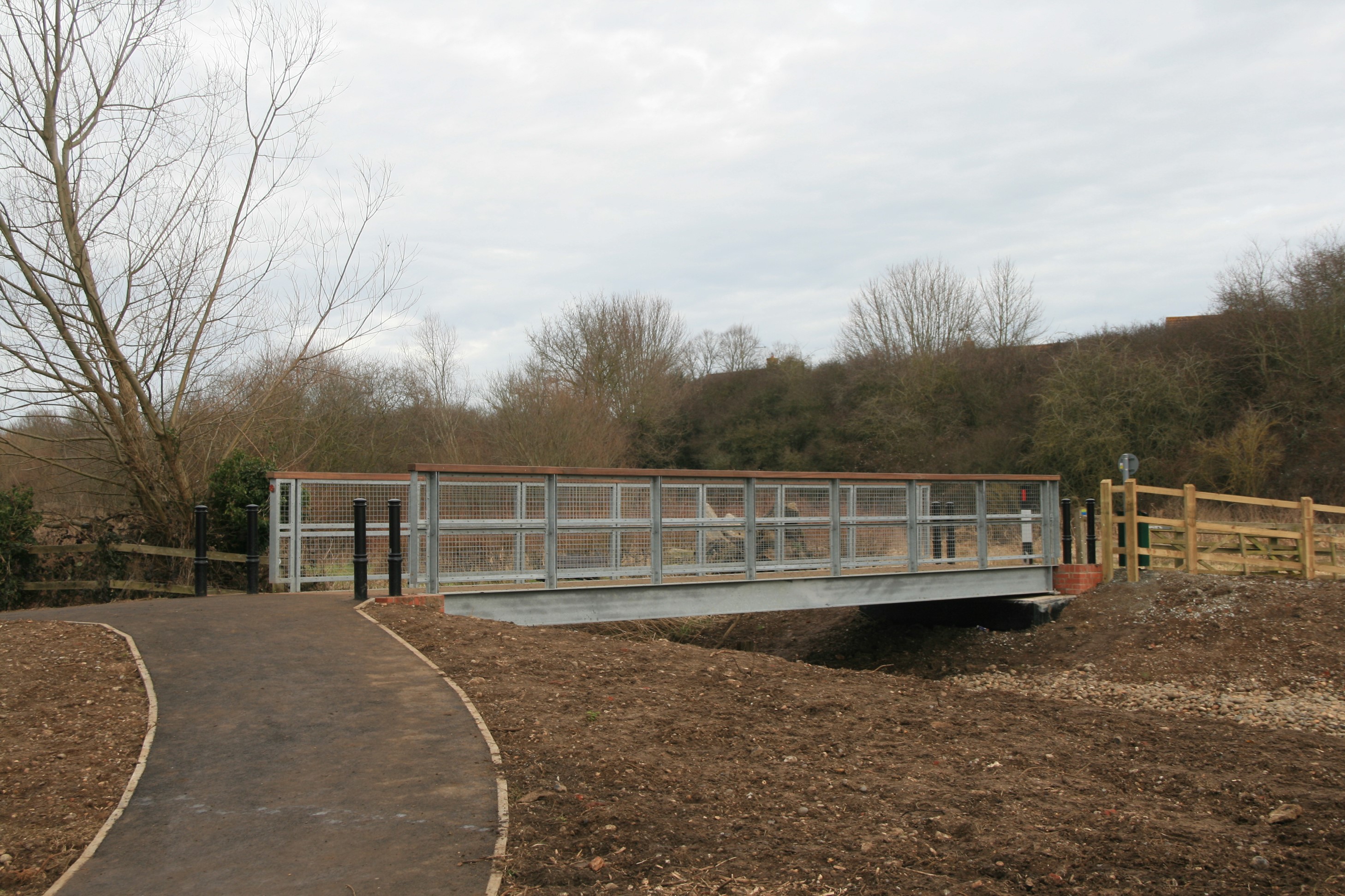 The new Blyth Bridge at Halesworth's Millennium Green.