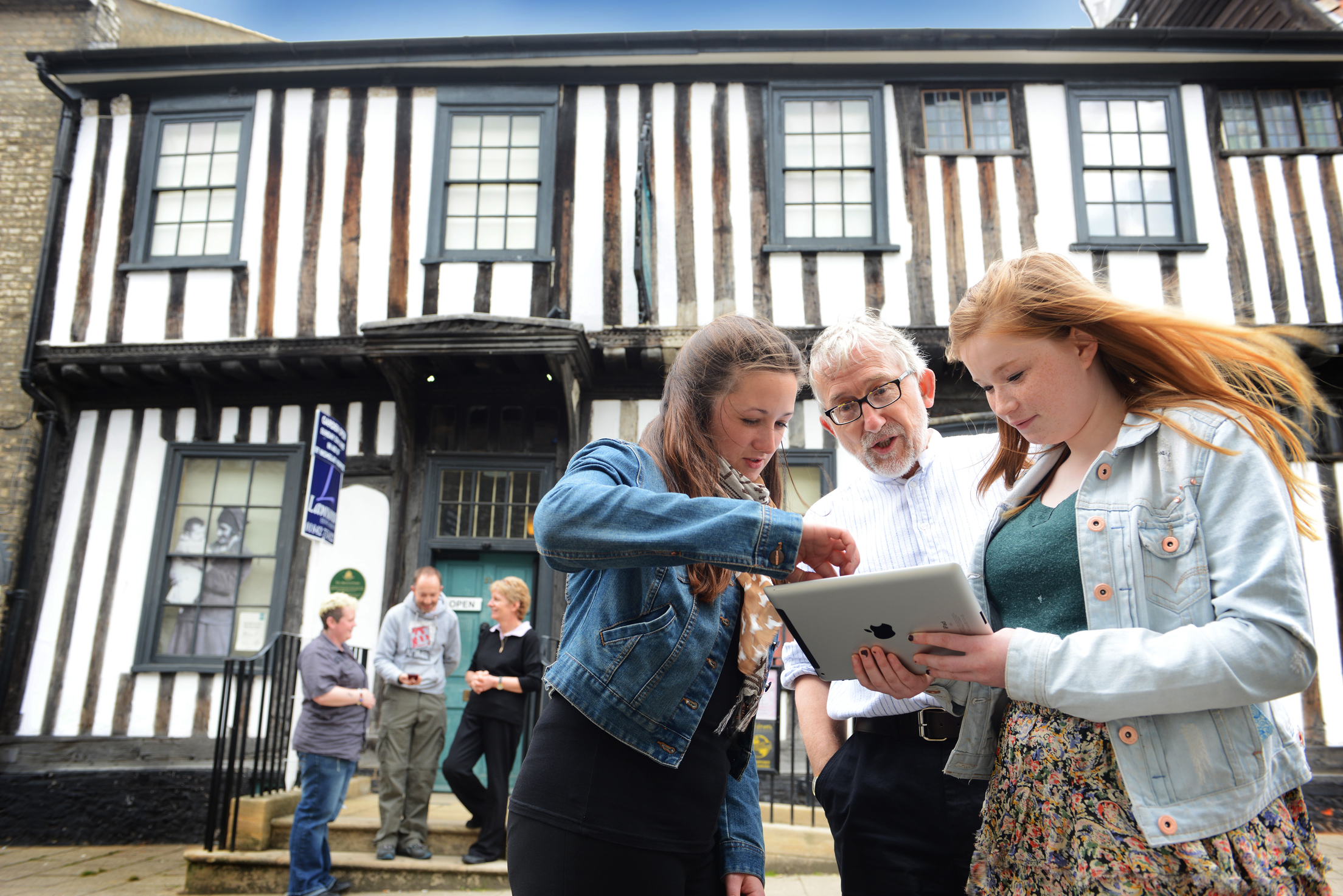 Visitors accessing Info-Point data at the Ancient House Museum Thetford
