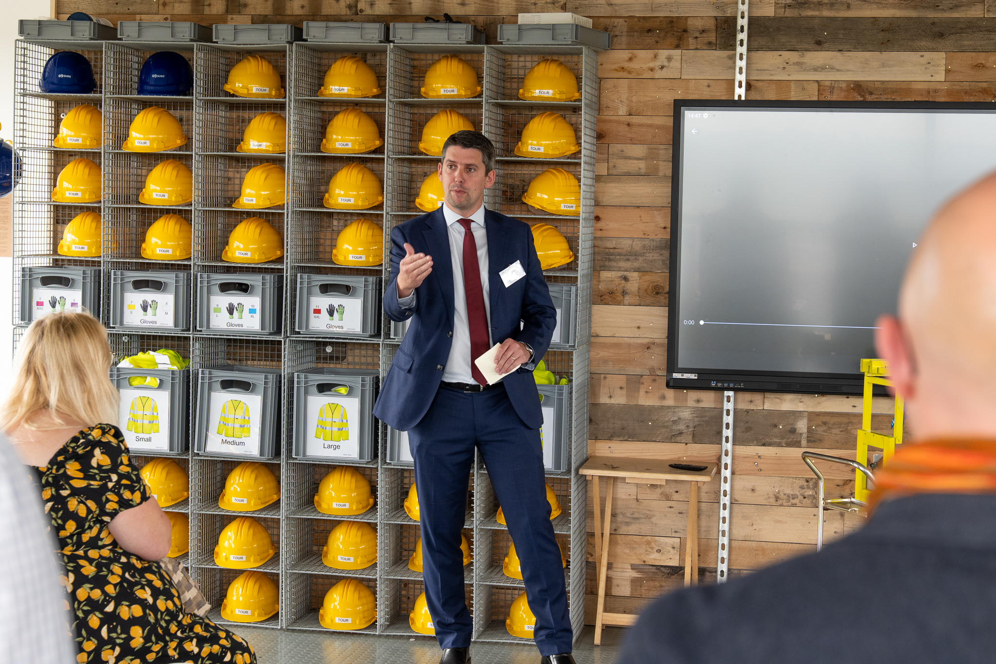 Cllr Chris Chambers gives a speech to guests