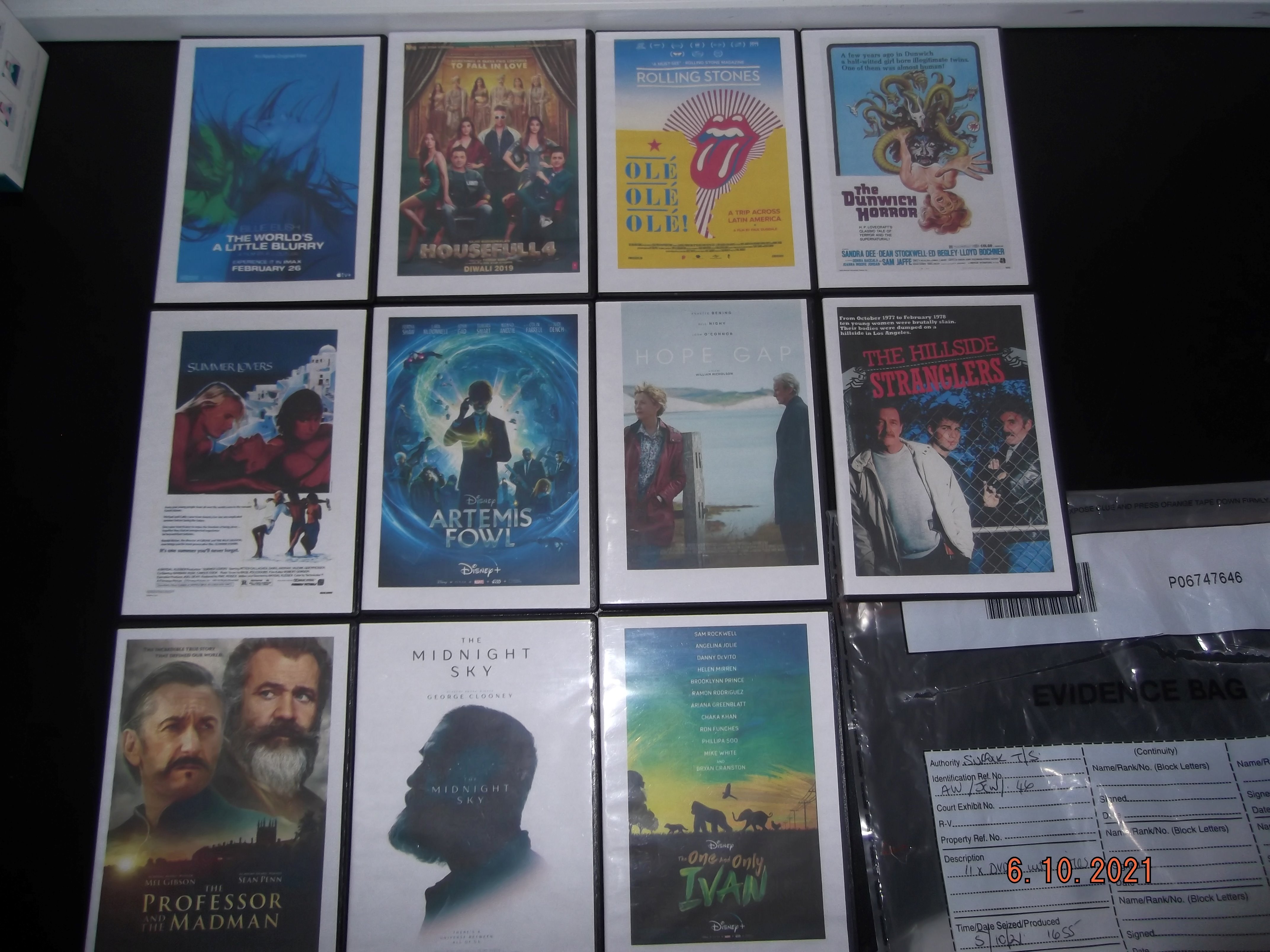 Fake DVDs recovered by Suffolk Trading Standards