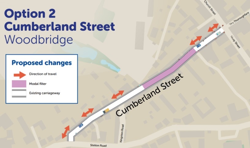 CGI image of the proposed Option 2 for Cumberland Street.