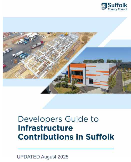 cover page of the guide showing images of large building constructions