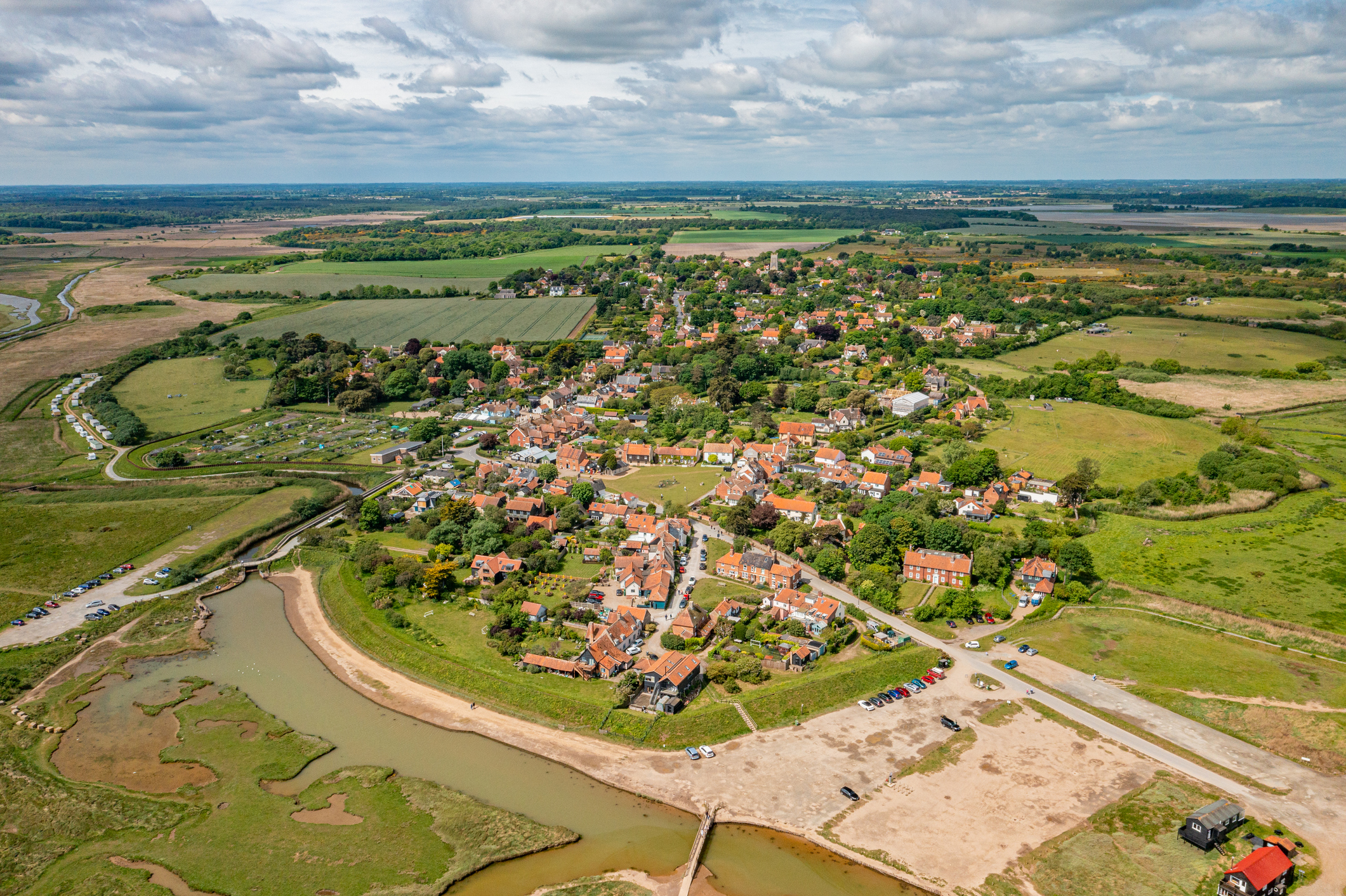 Aerial photo of Walberswick, Suffolk