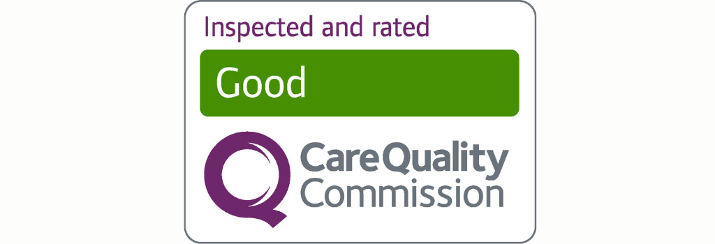 An image of a Care Quality Commission rating, which reads as 'Good'.