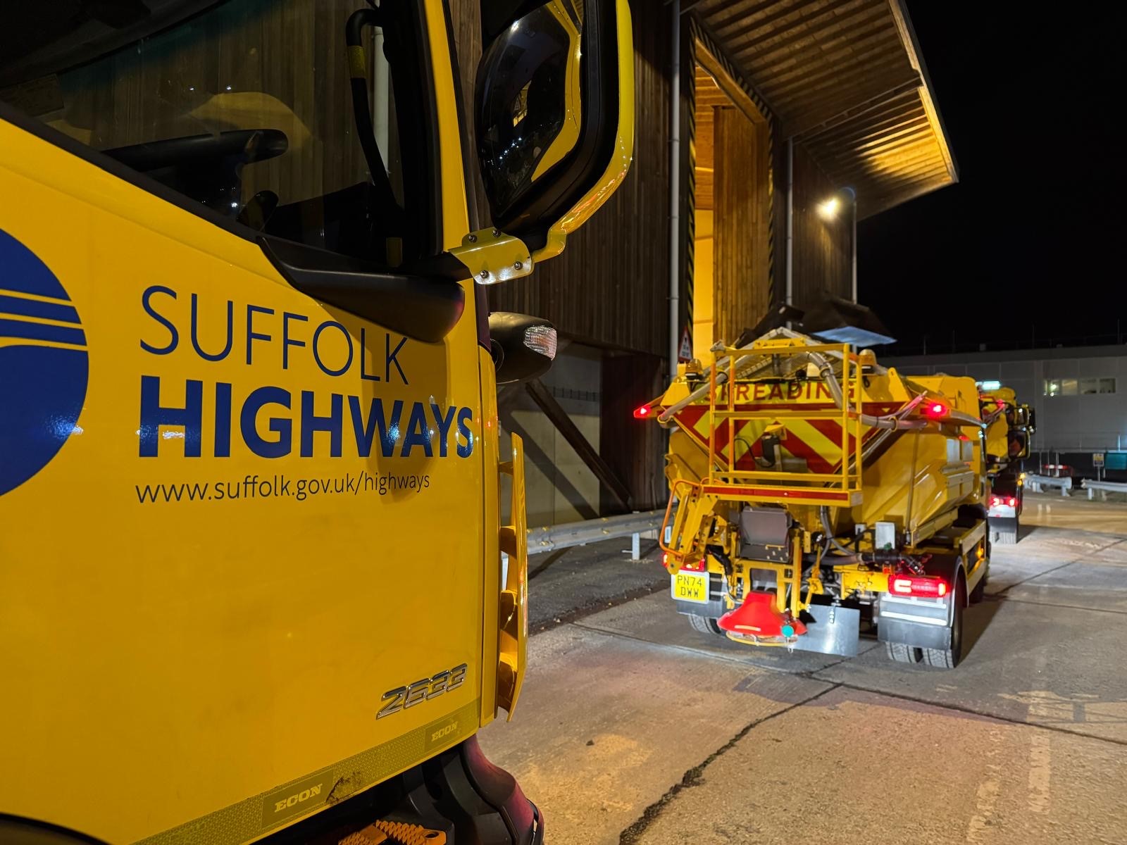 Suffolk Highways gritting wagons