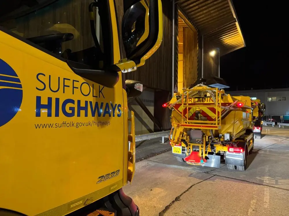 Suffolk Highways gritting wagons