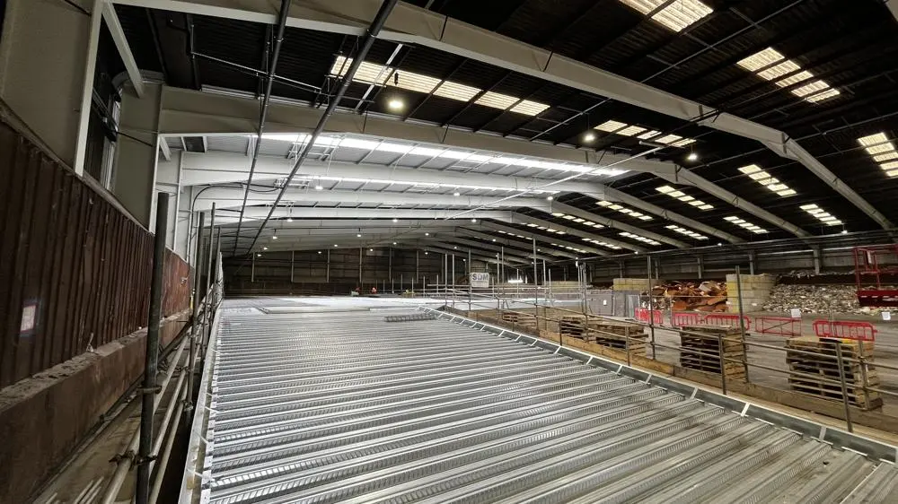 A view inside the new recycling centre