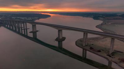 orwell bridge at sunset