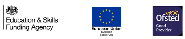 Logos of Education &amp; Skills Funding Agency, European Union Social Fund &amp; Ofsted