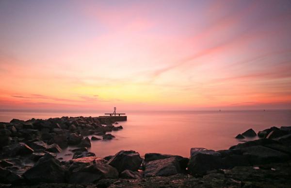 Suffolk sunset from a beach