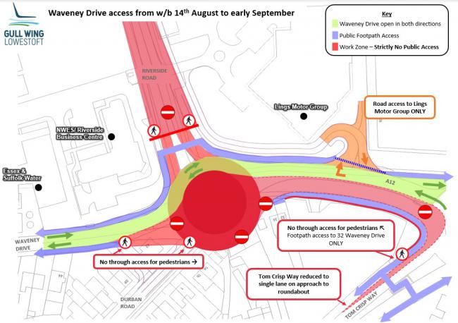 Waveney Drive Access Map