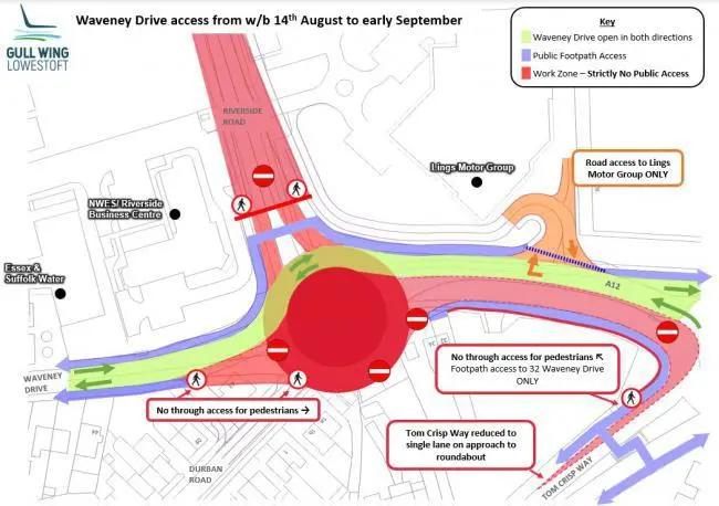 Waveney Drive Access Map