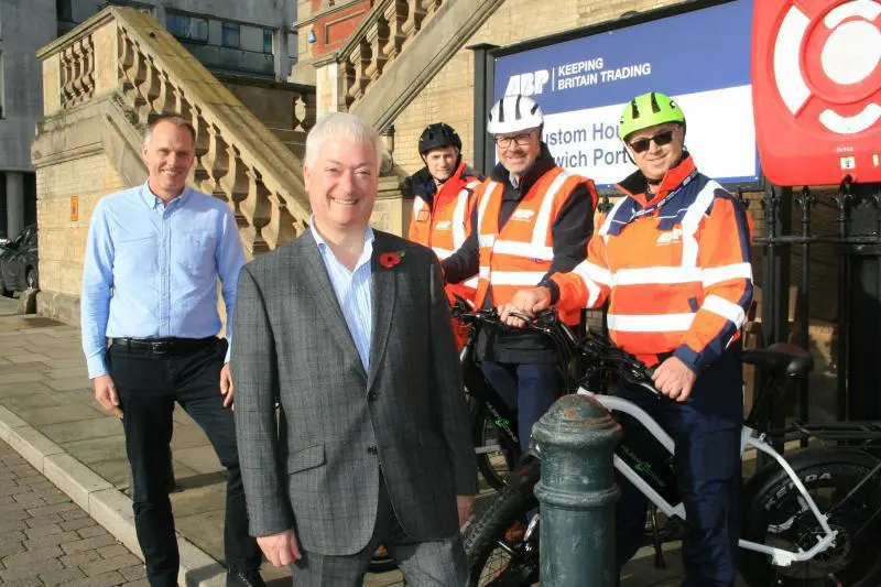 Port workers on e-bikes with new Way To Go scheme