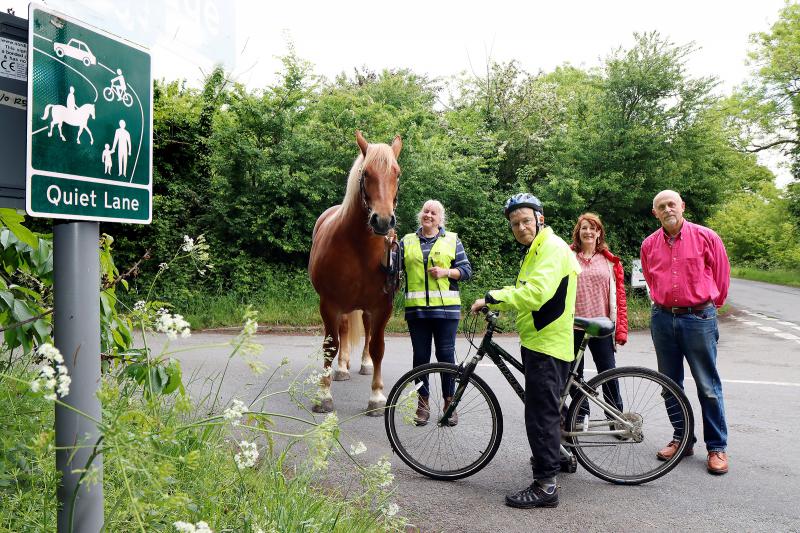 People standing outside Kelsale Quiet Lane