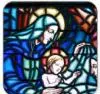 Stained glass nativity