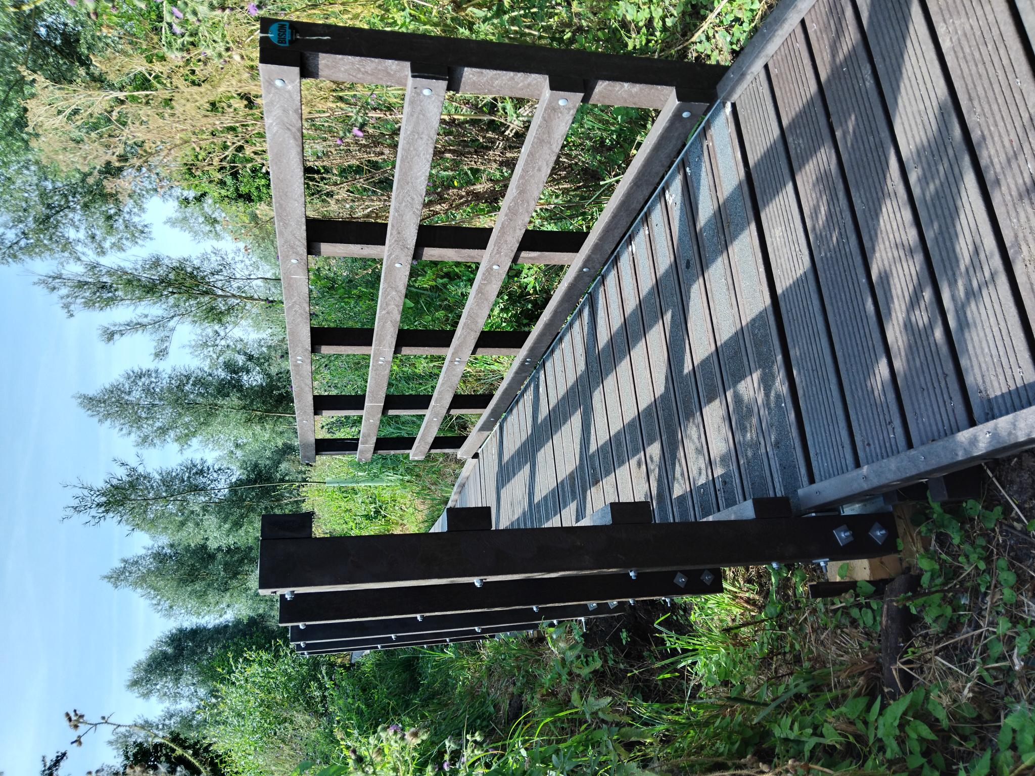 a new boardwalk and bridge construction