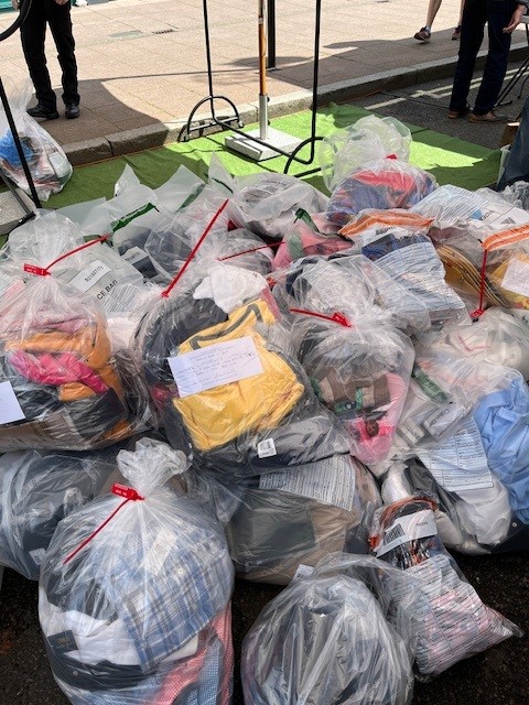 Bags of clothes 