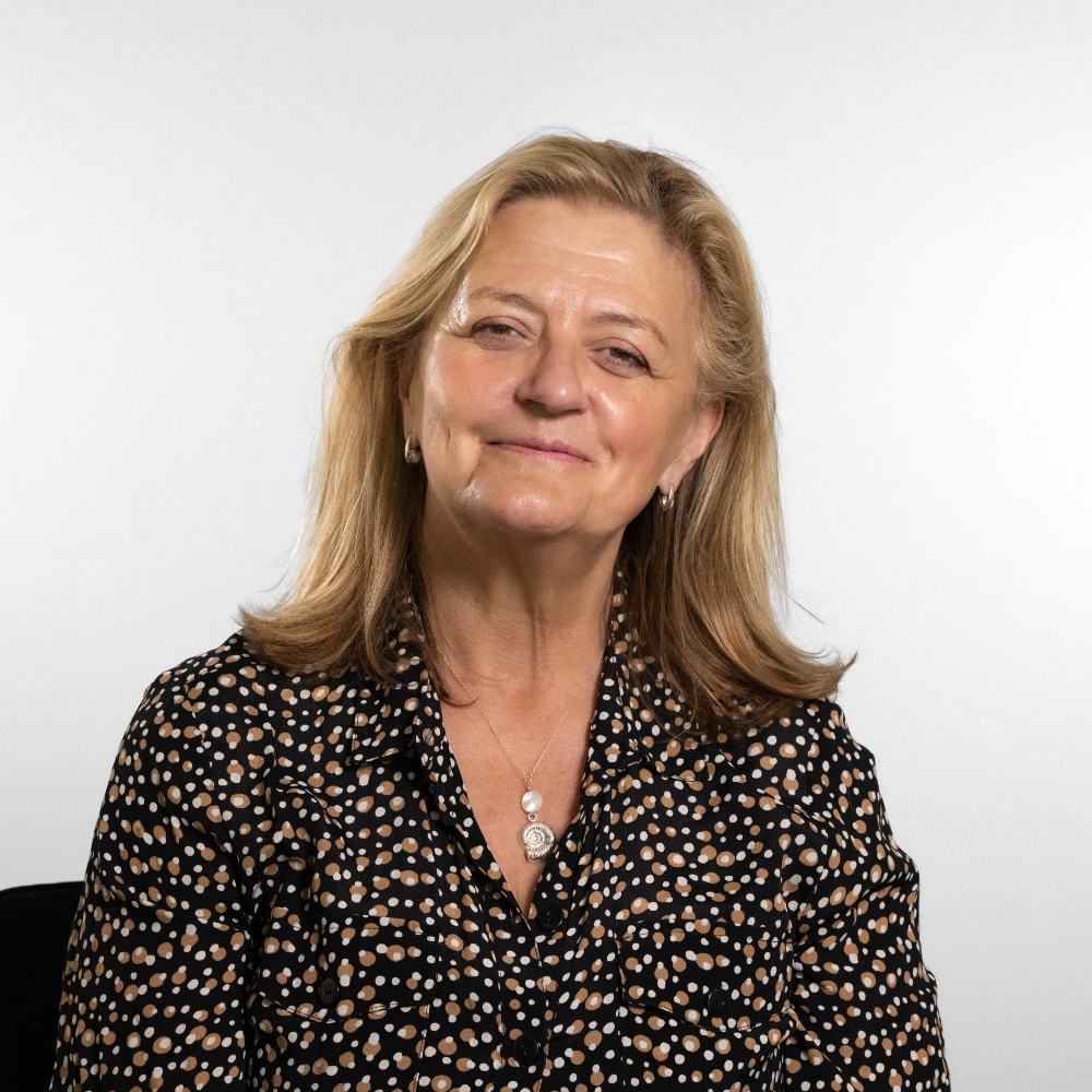 Councillor Julia Ewart wearing black and speckled blouse