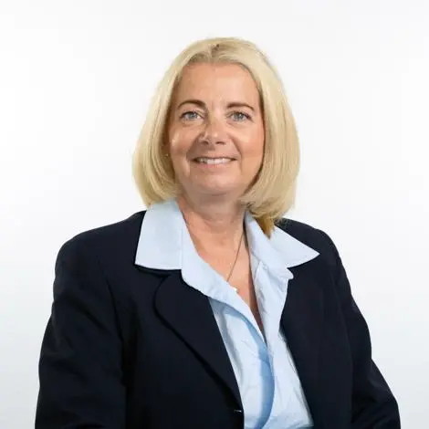 Cllr Kerrie Turner wearing black jacket and blue shirt