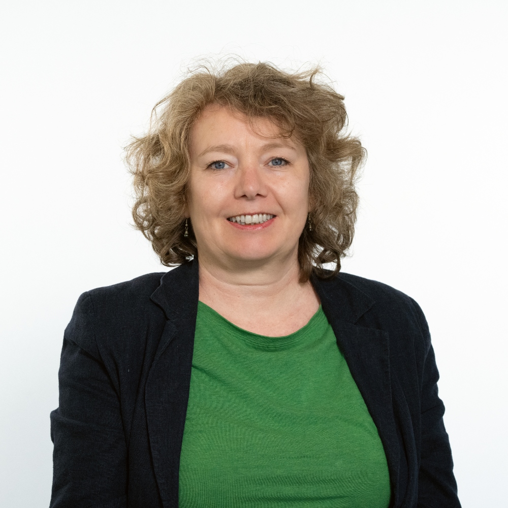 Councillor Laura Smith wearing black jacket and green top