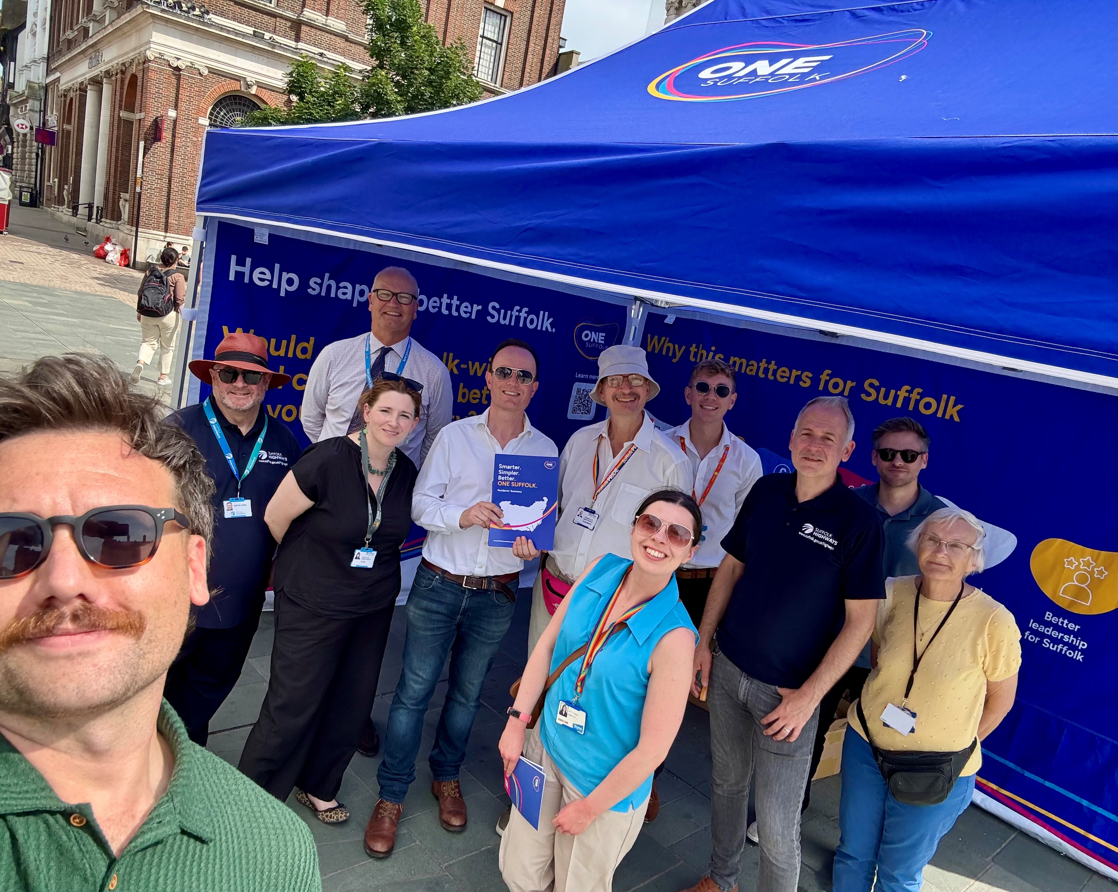 Suffolk County Council's Leader, local members and officers at the 2025 Local Matters event in Ipswich