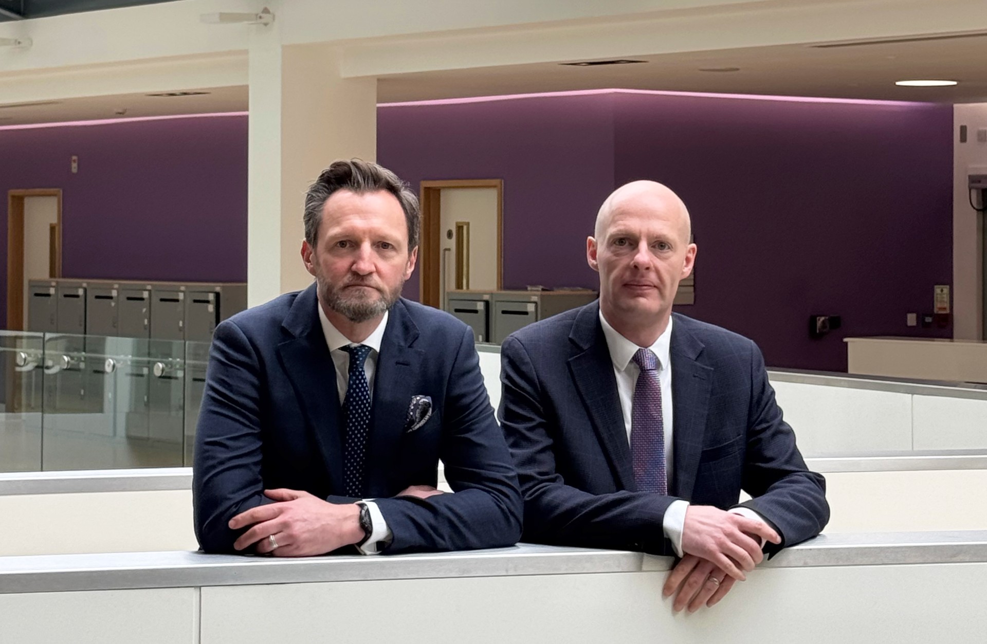 Mark Ash and Andrew Cook standing in Endeavour House