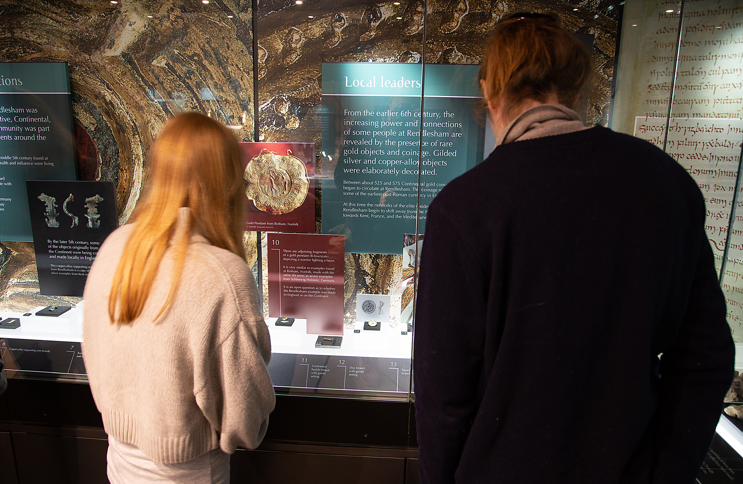 Viewing the Rendlesham Revealed exhibition at Sutton Hoo © Robin Pattinson/Suffolk County Council/National Trust