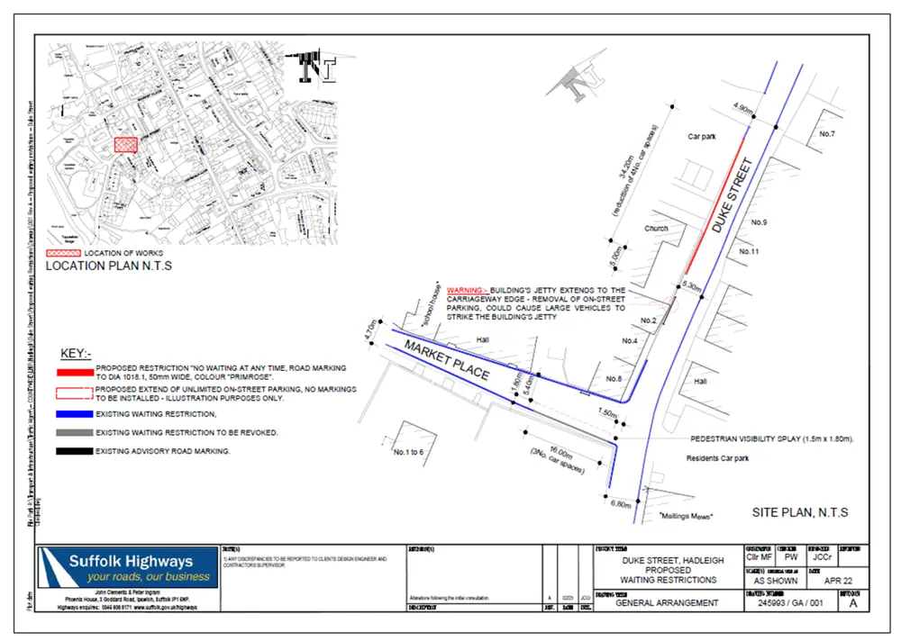 A plan showing the revised proposal