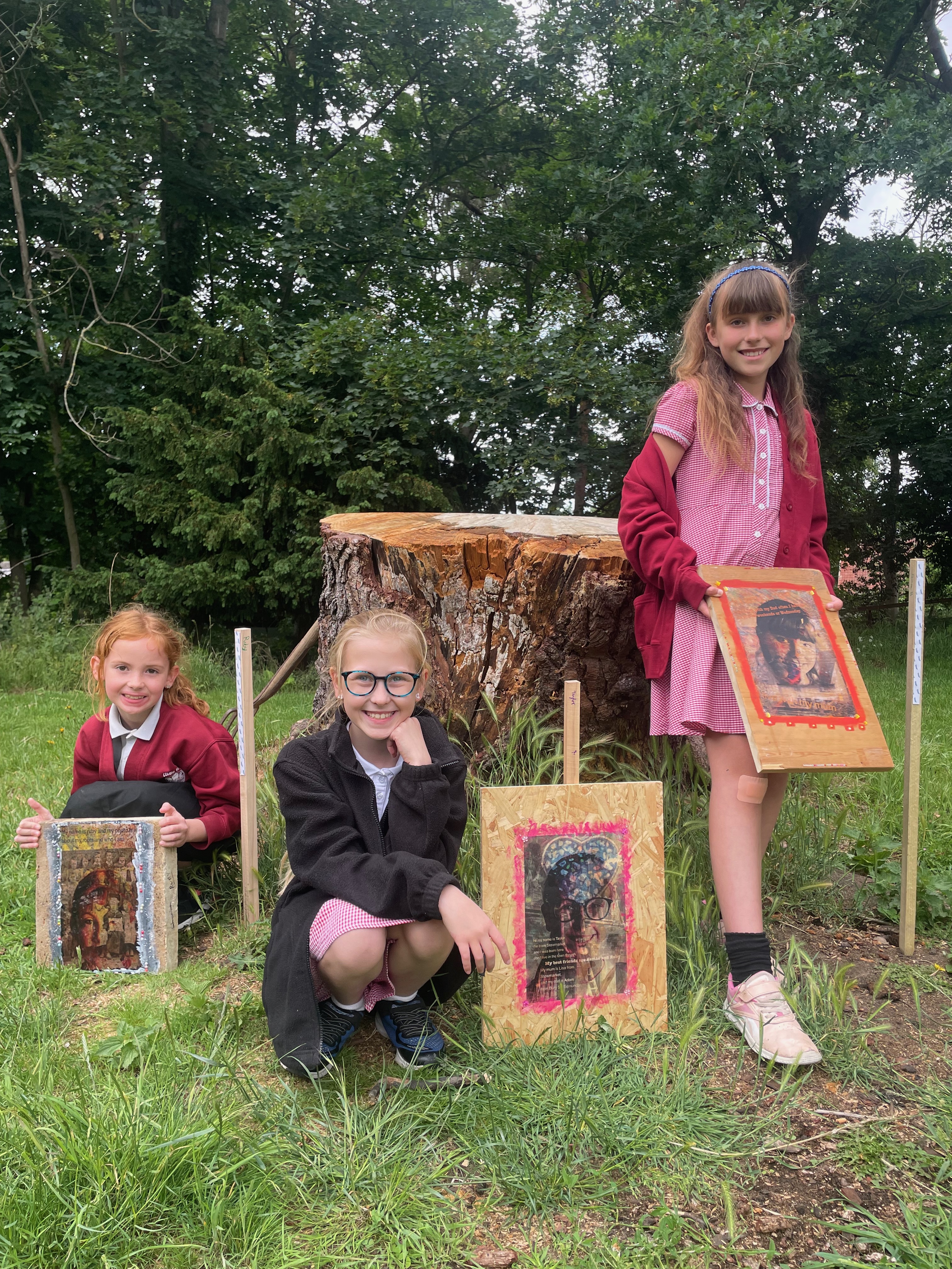 Pupils showcasing their work