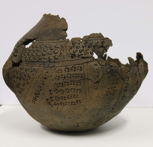 A reconstructed cremation pot to show what the urns would have looked like. 