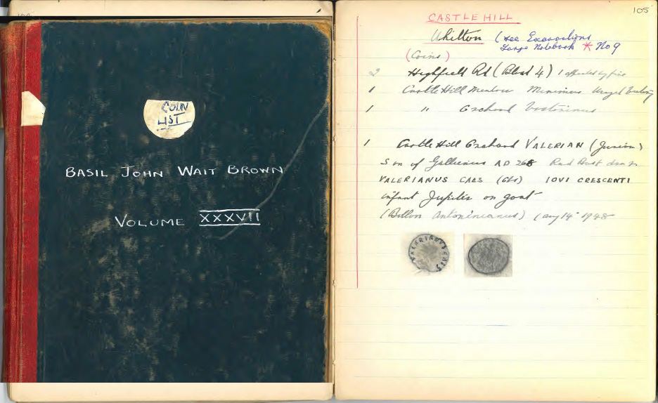Pages from Basil Brown’s notebook