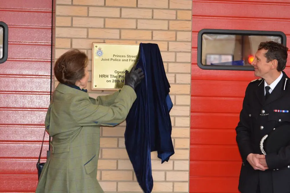 HRH The Princess Royal opens Princes Street police and fire station