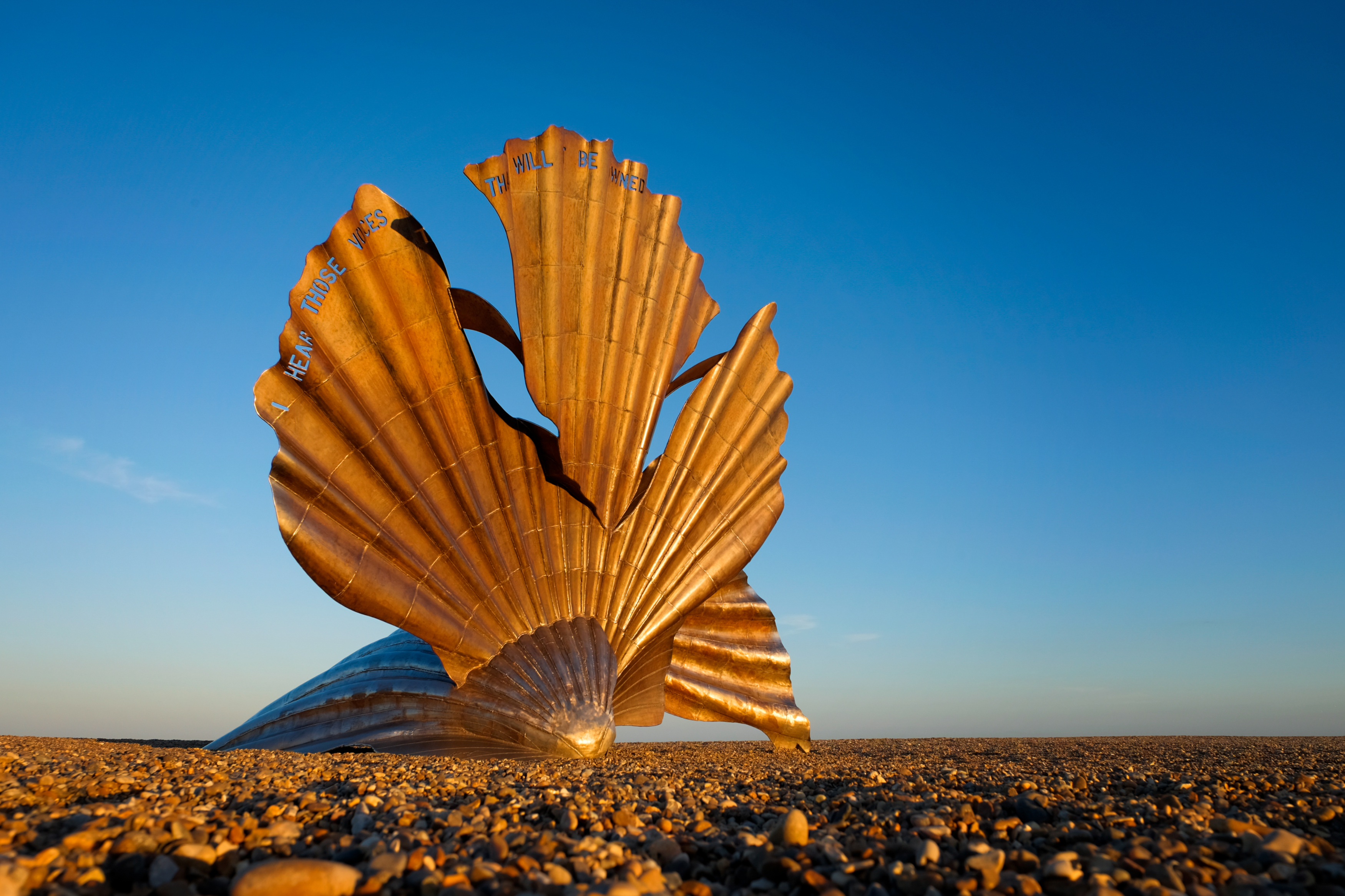 Sculpture by Maggi Hambling at Aldeburgh in Suffolk