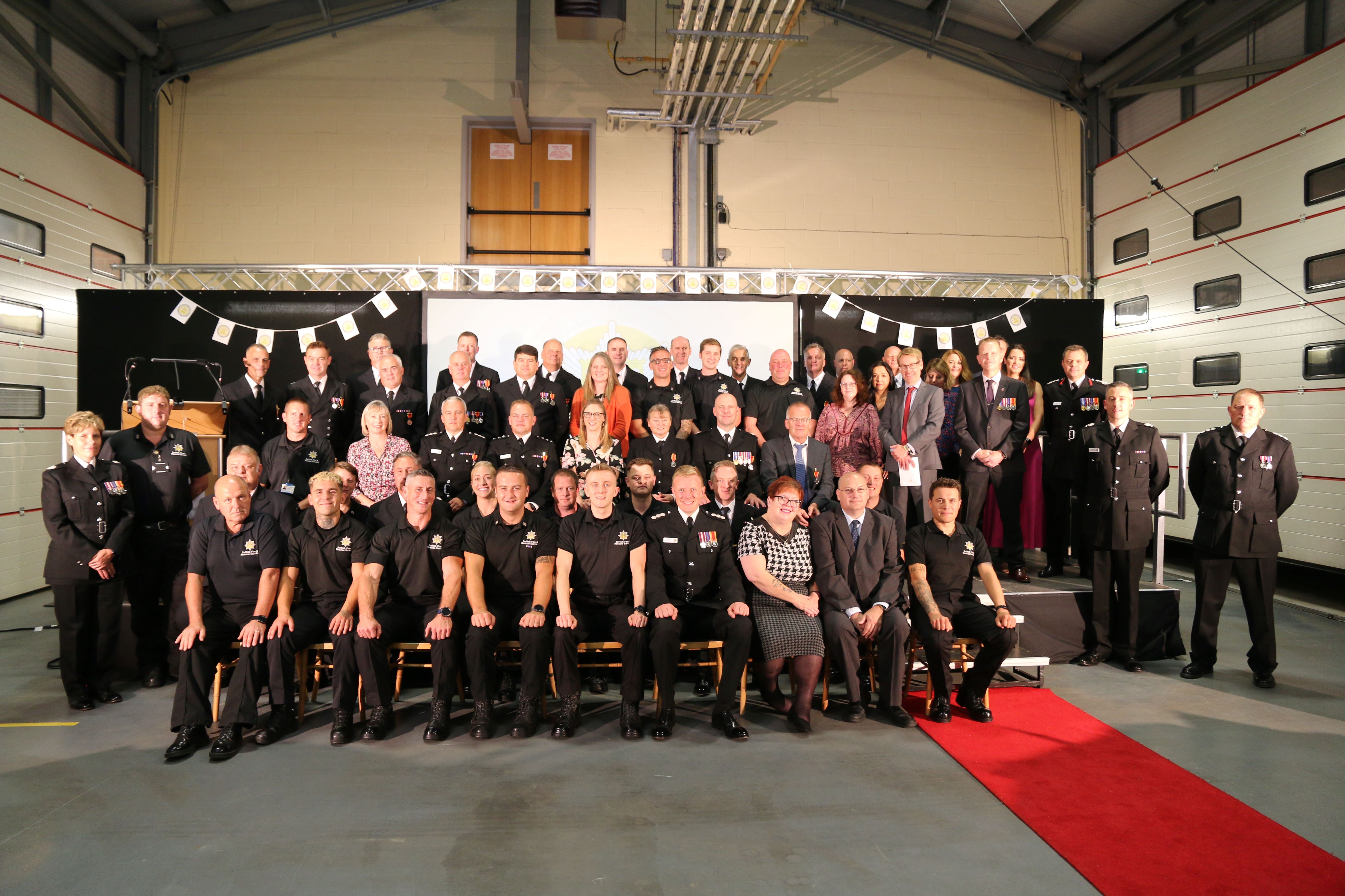 Recipients at the SFRS awards ceremony