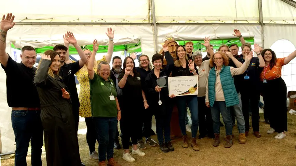 the team is presented with their award
