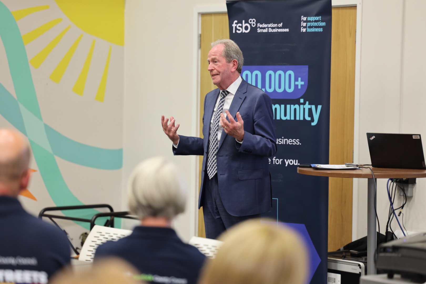 Martin McTague, National Chair of the FSB, speaking at the launch event
