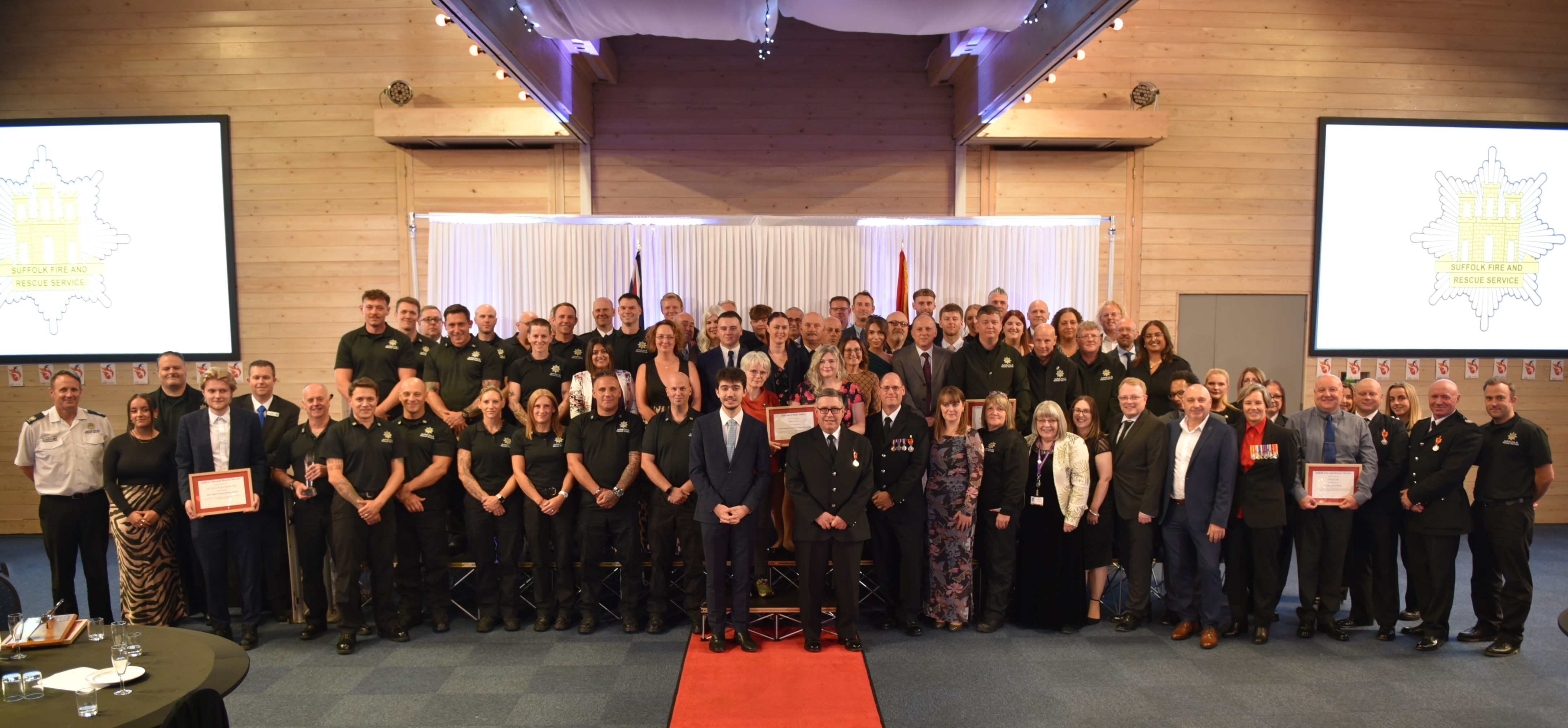 Award recipients from the recent Suffolk Fire and Rescue Service Awards Ceremony 2025