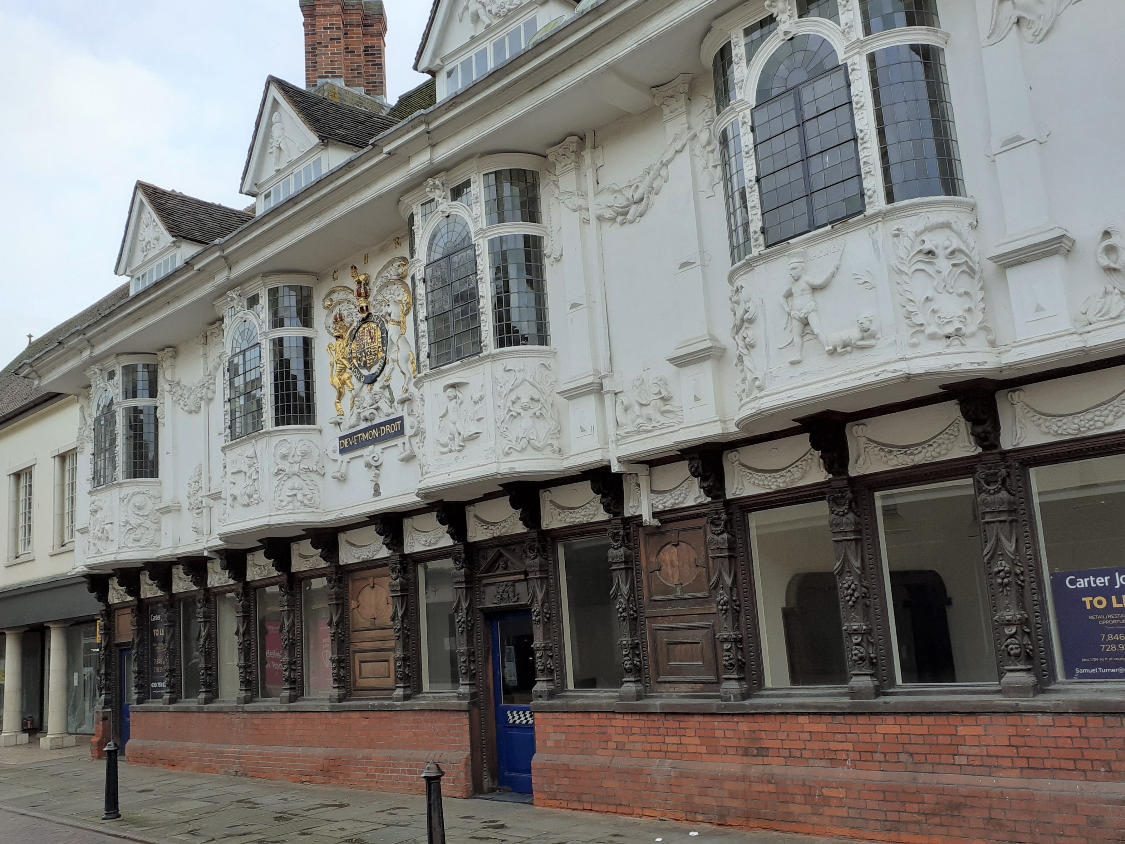 The Ancient House in Buttermarket, Ipswich town centre.