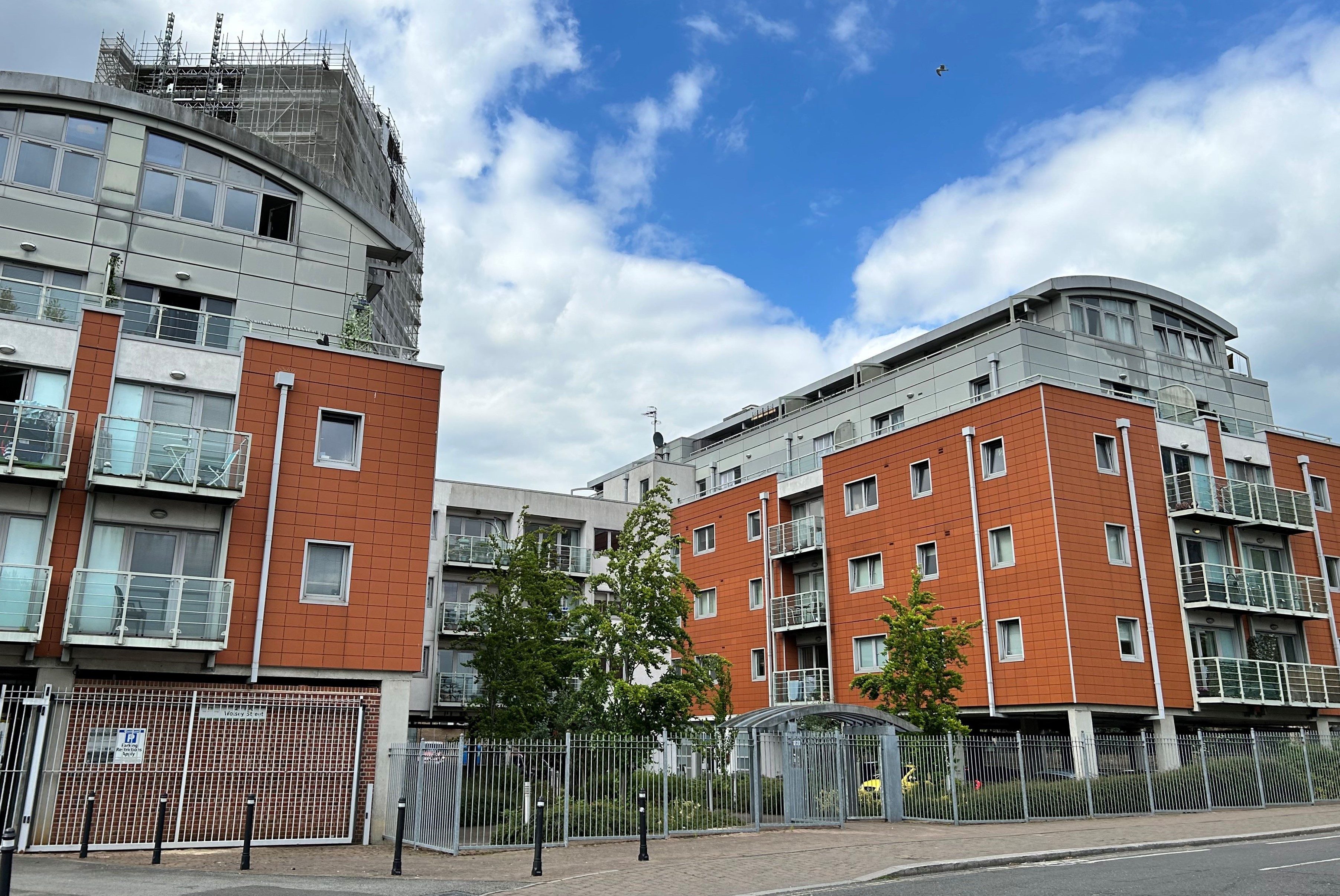 The flats in Wolsey Street, Ipswich.