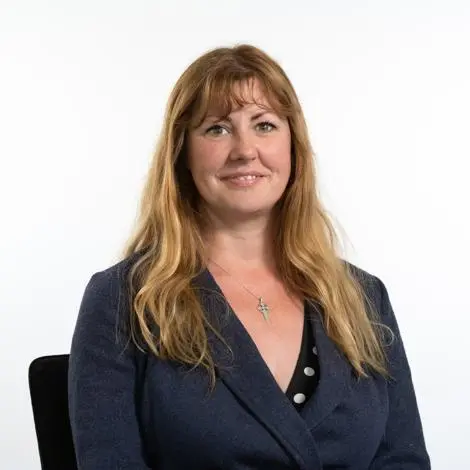 Cllr Vicky Armstrong wearing blue jacket