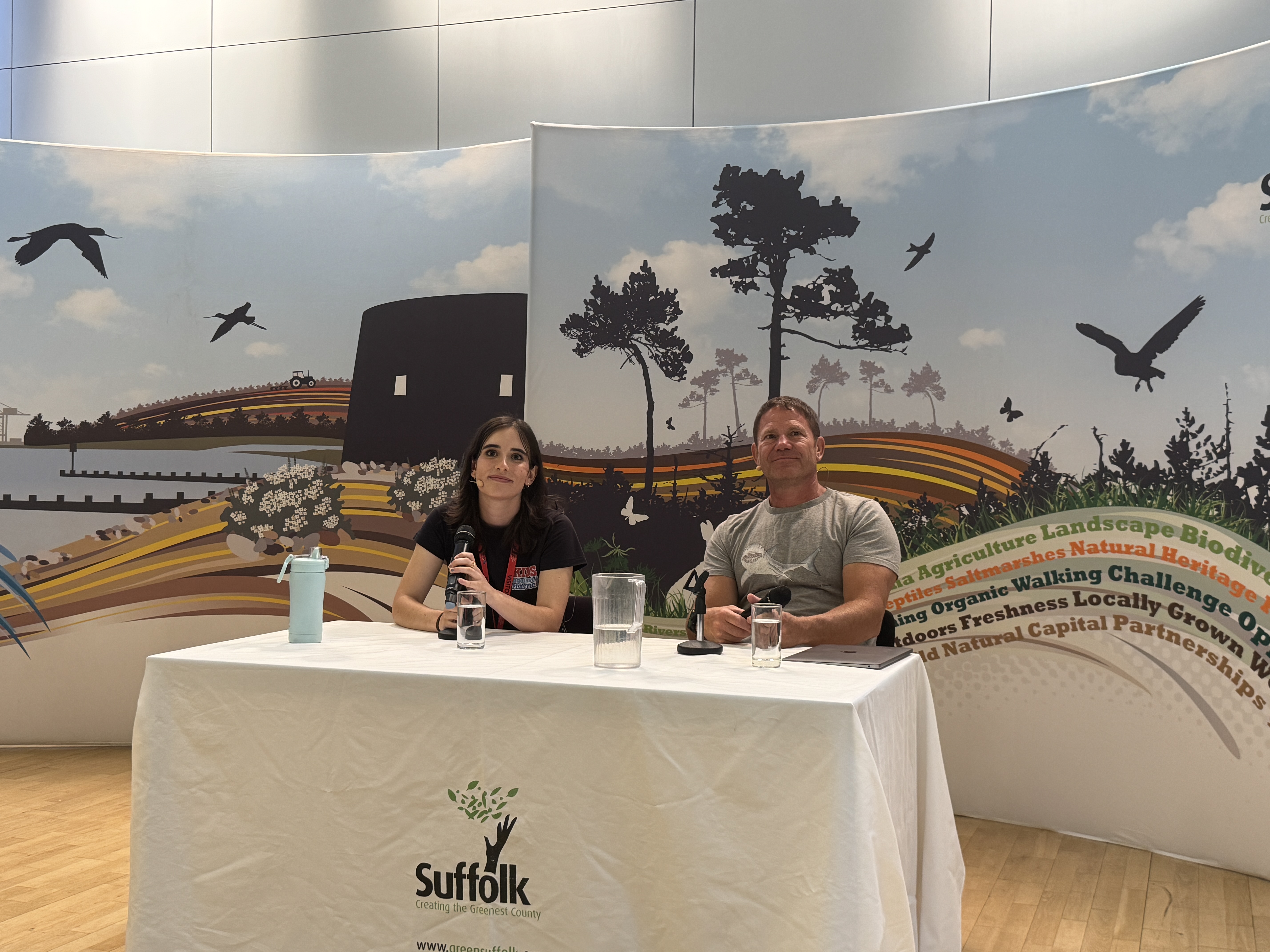 Steve Backshall and Amy Meek answering student questions